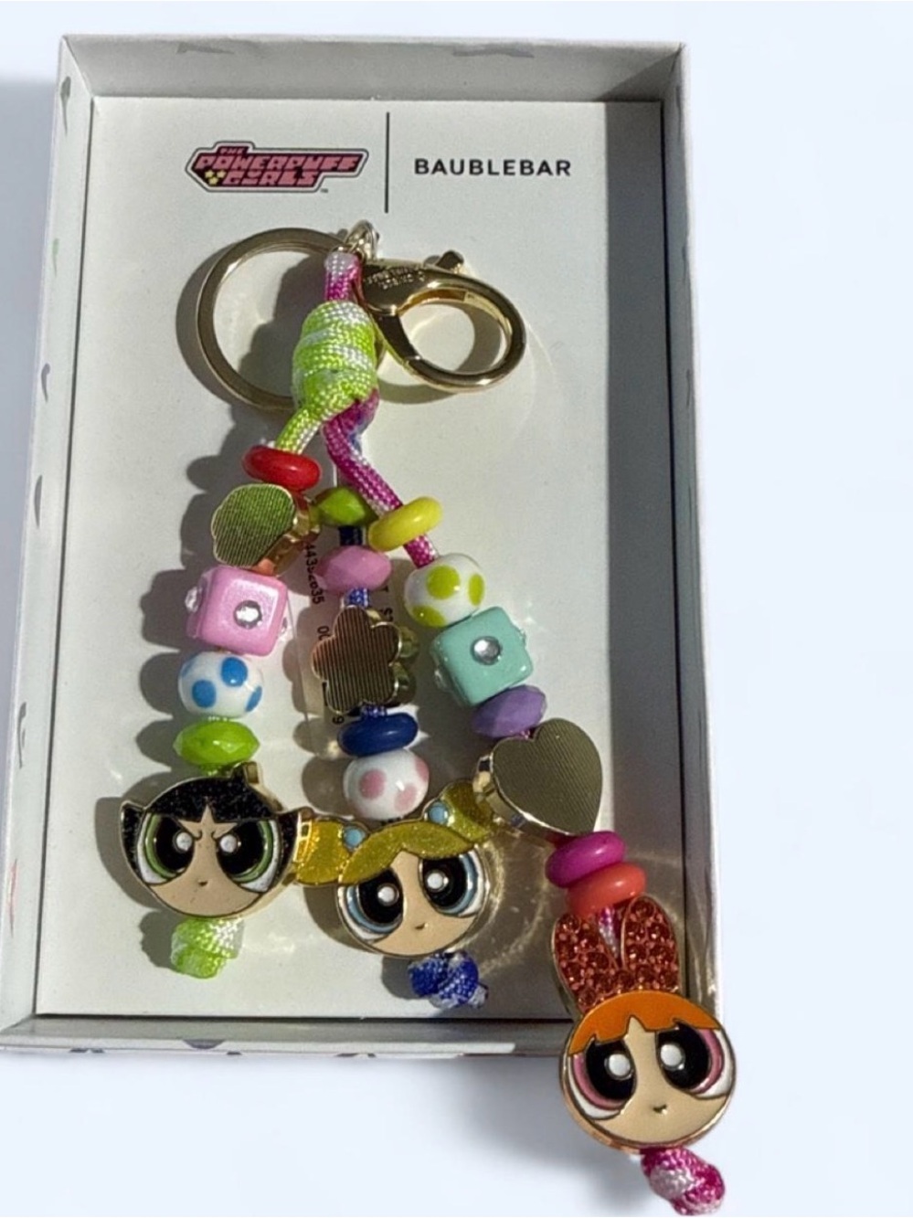 BaubleBar Kids Powerpuff Girls Multicolor Beaded Keychain